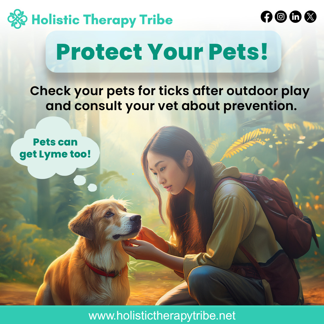 Protect your pets for ticks a woman petting a dog