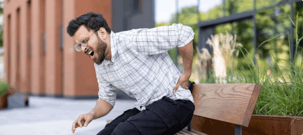 Back pain affecting daily activities and quality of life