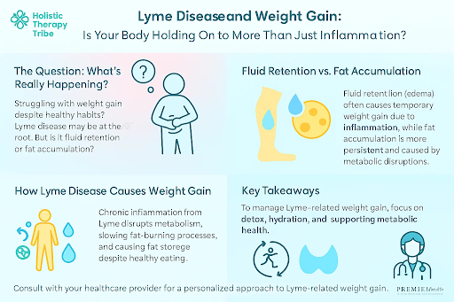 Can Lyme disease cause weight gain illustration with health and metabolism concept