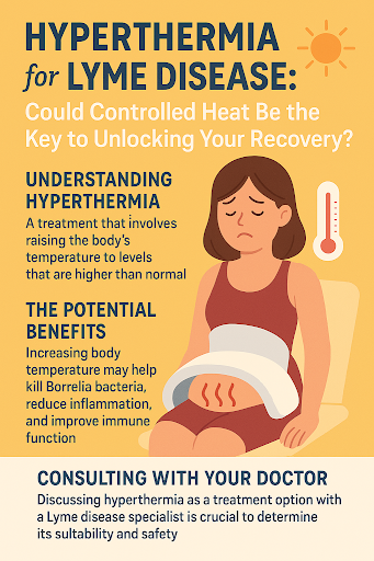 Hyperthermia therapy for Lyme disease showing controlled heat treatment support