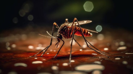 Mosquito and Lyme disease transmission awareness illustration
