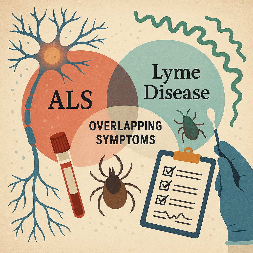 Comparison of ALS and Lyme disease symptoms affecting nerves and muscles